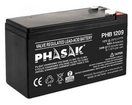 Phasak Bateria  12V / 9Ah - Bateria sellada plomo-acido estandar